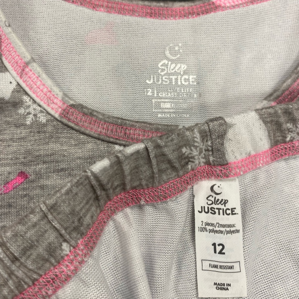 Justice Girls PJ Set Size 12 - Picture 2 of 2